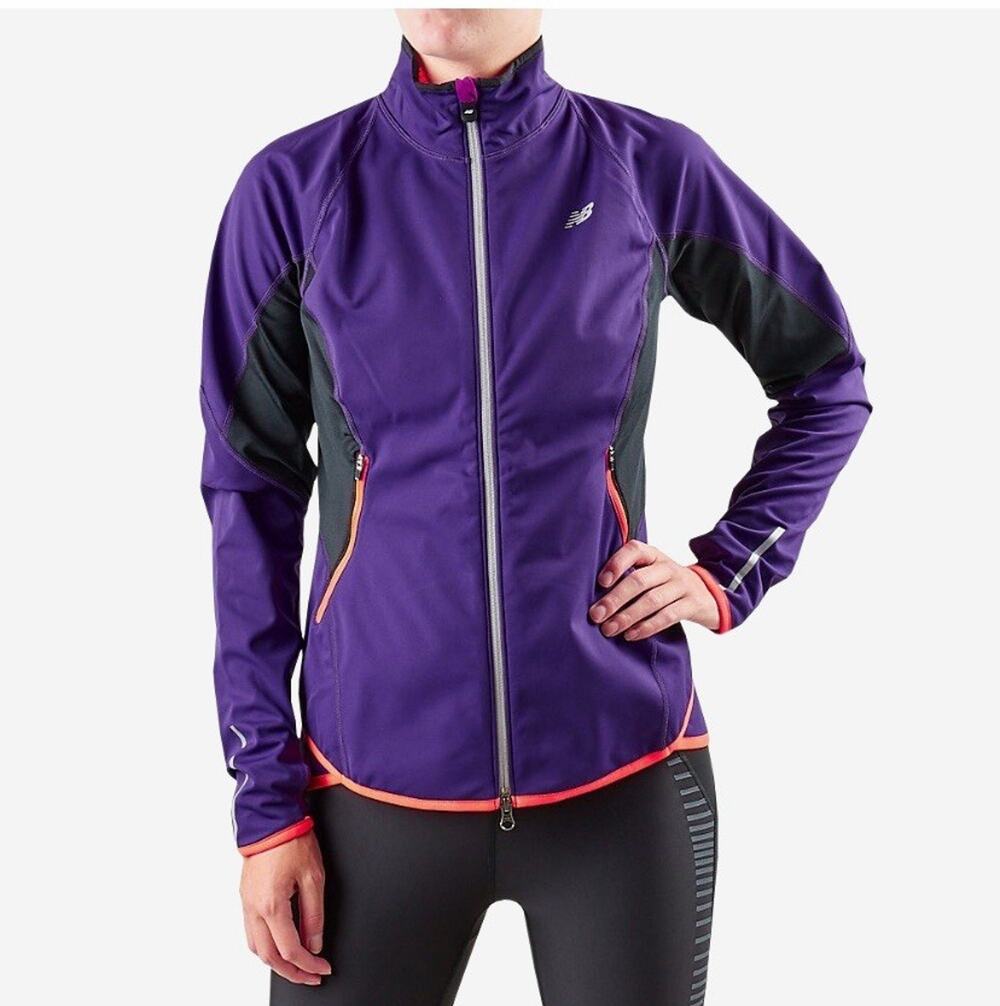 New Balance Women's Large Pink Purple Zip Up Running Windbreaker Workout Jacket